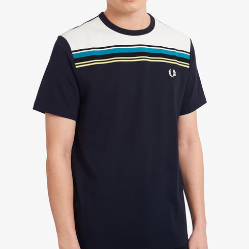 Fred Perry 彩色拼接Tee